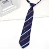Corbata Jk Sin Corbata Uniforme Oscuro Estilo Japonés Estilo Universitario Traje Uniforme para Mujer Lazo Corona Rayas Combinación Perfecta Cuello Flor