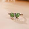 Collar con anillo de lazo con diseño de jade hetiano chapado en oro de plata esterlina S925 de Yilu Silver Live Hot