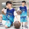 Traje de verano de secado rápido para niños Traje de baloncesto 2025 Nuevo Manga corta Guapo Traje deportivo infantil Moda