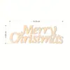 Decoración de Pastel de Madera de Navidad Feliz Cumpleaños Feliz Navidad Inserto