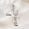 Fecho para Colar de Pérolas com Zircônia Duplo Formato C, Fecho com Acabamento Artesanal, Fecho Conector, Acessórios para Joias DIY de Corrente para Suéter