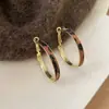 Brincos Argola Estampa de Leopardo Retrô Outono/Inverno Leve Luxo Alta Qualidade Argolas de Orelha Estilo Meilade Moda Joia para Orelha Emagrecimento Facial