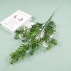 Simulación de boda planta verde Blanco verde decoración de boda flor hoja verde camino alto guía ingeniería decoración planta verde