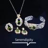 Nuevo Collar Estilo Palacio para Mujer de Alto Sentido Elegante Retro Set Anillo Aretes Pulsera Sentido del Diseño