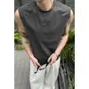 Chaleco transpirable de malla de secado rápido para fitness y deportes, camiseta sin mangas fina de verano, top tipo tank top holgado moderno y elegante