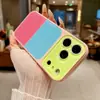 Funda de Teléfono Estilo Europeo y Americano, Bloques de Color Personalidad, Dopamina, Transformación Instantánea, Adecuada para iPhone 17 Pro Max, 18 Pro, Cobertura Total, 16/15