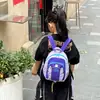 Mochila Infantil 2026 Verão Novo Estilo Cor Contrastante Casual Leve Mochila de Viagem Personalizada Bolsa Esportiva para Exterior