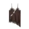 Exportación Transfronteriza Ropa Femenina Estilo Europeo y Americano Za Otoño Nuevo Elegante Versátil Encaje Decorativo Lencería Tops