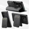 Funda de billetera con tapa abatible para insertar tarjetas para Samsung S26Ultra con soporte de carga inalámbrica magnético Tres en Uno Funda de cuero