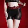 Pantalones Cortos de Encaje Puro Deseo "Fei Yang" Ligeros Transparentes, Shorts Sexys Semitransparentes Suaves Sedosos Brillantes para Mujer