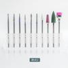 Set de Cabezales de Pulido de Cerámica de Acero de Tungsteno para Nail Art 10 Piezas Tipo Ruso Remoción de Armadura Exfoliación Accesorios Herramientas para Máquina de Pulido