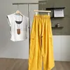 Pantalones de Trabajo Estilo Americano para Mujer, Nuevos Pantalones de Verano de Cintura Alta Adelgazantes de Pierna Ancha con Sensación Premium, Corte Holgado para Figuras Menudas, Pantalones Deportivos