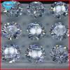 Huagang Gem Round Natural Branco Zircônio Branco Zircônia Pedra Nua Atacado Branco AAA Hao Pedra CZ Gem Jóias