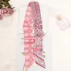 Pañuelo de Imitación Seda Estilo Coreano para Mujer, Decoración de Cuello de Aeromoza de Verano, Pañuelo para Atar Asas de Bolso, Cinta Larga Fina, Venta al por Mayor