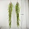 Planta de parede com folhas de samambaia artificial para dinheiro, arranjo de cena de parede, folhas de samambaia penduradas, folha de Milão artificial para pendurar na parede