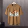 Nueva camiseta de manga corta para hombre, estilo coreano de verano, moderna, sencilla, de media manga, estilo Hong Kong, holgada, informal, de marca.