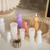 Resina de Papoula Retrato Simples Geométrico 3D Figura de Personagem para Velas DIY Aromaterapia Gesso Silicone Molde