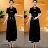 Vestido Novo Popular de Transmissão ao Vivo Drop Shipping de Uma Peça Estilo Chinês Novo Falso de Duas Peças Verão 2025 Novo Estilo Roupas Femininas