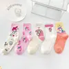 Calcetines Coreanos Estilo Transfronterizo, Colección de Calcetines de Algodón Peinado de Caña Media, Calcetines de Dibujos Animados Japoneses, Calcetines para Mujer 200N, Venta al por Mayor de Calcetines de Algodón