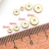 Contas de Abacus para Pneus Banhadas a Cobre Ouro Real 18K Contas com Furo Passante Contas Espaçadoras Acessórios para Joias DIY Pulseira Colar
