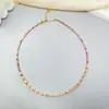 Moda nuevo popular collar de cuentas de piedra roja natural exquisito todo-partido Cadena de clavícula de cristal cadena de suéter