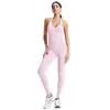 Top de yoga cruzado estilo europeo y americano con cuello halter y sujetador incorporado, cuello en V, ropa deportiva para fitness, diseño sin espalda, top de yoga con sensación de segunda piel para mujer