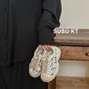 Sandálias Infantis 2025 Verão Novo Estilo Vazadas Respiráveis Sapatos Esportivos de Praia para Meninas, Mesmo Estilo dos Sapatos Casuais Esportivos de Bai Lu