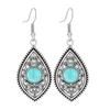 Europeu e Americano Cross-border AliExpress Simples Estilo Étnico Flor Drop Círculo Turquesa Brincos Set Ear Acessórios Atacado