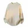 Suéter de Punto de Manga Larga con Trenzas de Cuello Medio Alto para Hombre Mu Qiu, Suéter Cálido de Punto para Uso Diario, Holgado, Cuello Medio