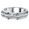 Hora de Correr Anillo para Hombre Estilo Trendy ins Anillo Cerrado Moda Creativo Giratorio Coche Flor Anillo para Hombre