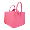 Bolsa de fieltro portátil Bolsa de almacenamiento linda de dibujos animados Gran capacidad Bolsa de almacenamiento para compras Personalizada con logo adicional Bolsa de regalo de fieltro