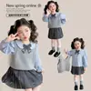 Traje JK para Niñas Conjunto de Primavera Ropa Elegante y de Moda para Niños Primavera y Otoño Vestido de Princesa Estilo Academia para Bebé Conjunto de Tres Piezas Moderno