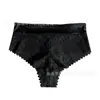 Comercio Exterior Transfronterizo Sexy Encaje Cintura Media Bragas para Mujer Ultradelgadas Huecas Sin Costuras Control de Abdomen Cómodos