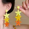 Estilo Vacaciones en la Playa~Aretes de Borla de Concha y Estrella de Mar, Diseño Retro de Nicho, Únicos, Dulces, Delicados y Hermosos Aretes