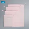 Bolsas com Cordão Fosco em Estoque para Sapatos e Roupas, Sacos de Armazenamento à Prova de Poeira para Embalagem de Presentes, Sacos de Armazenamento à Prova d'Água com Cordão Duplo Pe e Logotipo Impresso