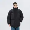 Nuevo abrigo de algodón de invierno, color liso, estilo para parejas, cuello alto, estilo de Hong Kong, engrosado para abrigar, chaqueta acolchada con mangas desmontables