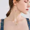 Pendientes de Flamenco Huecos Exagerados de Moda y Personalizados, Pendientes Largos con Borlas, Regalos de Navidad, de Venta Caliente Transfronteriza Europea y Americana