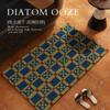 Alfombrilla de Baño Vintage Azul Estilo Americano de Tierra de Diatomeas Absorbente Antideslizante para Entrada, Inodoro y Lavabo