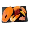 Modelo de salmón de comida de simulación plástico sushi falso pez dorado sashimi plato decoración accesorios juguetes