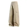 Pantalones de Trabajo Pesado Americanos Paracaidistas para Hombre Casual Tres Pruebas Estilo Hong Kong Rectos Multibolsillos Ropa Deportiva para Exteriores