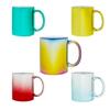 Taza de Cerámica Dorada Electrochapada Taza Recubierta Taza Dorada y Plateada para Sublimación Taza de Transferencia Térmica Venta al por Mayor Taza Lisa de Colores