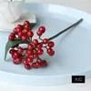 Cachos de flores e frutas artificiais estilo europeu, decorações para sala de estar, decorações de Natal, frutas da sorte, acessórios para arranjos florais, frutas vermelhas artificiais, flores artificiais