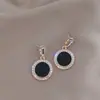 Pendientes adelgazantes de moda con aguja de plata S925, temperamento coreano, moda, celebridad de internet, personalidad, pendientes colgantes geométricos, pendientes de botón para mujer