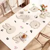 Mantel de Mesa de Dibujos Animados Vidrio Suave de PVC Mantel Impermeable a Prueba de Aceite Lavable Resistente al Calor Resistente a Altas Temperaturas Mantel para Mesa de Café