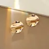 Pendientes Metálicos Circulares Transfronterizos con Diseño Sencillo, Estilo Retro Lujoso, Adecuados para Ir al Trabajo, Citas y Uso Diario, Pendientes Versátiles