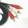 Fornecimento direto da fábrica 1,5 metros 2 pares de 2RCA dupla Lótus linha de áudio conexão com computador amplificador de áudio linha de áudio 4 fios