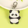 Chaveiro de Panda Fofo de Desenho Animado Chaveiro Comendo Bambu Pingente de Mochila de Estudante Enfeite Pendurado Decorativo DIY Acessório de Acrílico