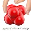 Hexagon ball bouncy ball treinamento irregular bola de reação crianças melhorar a velocidade equipamento capacidade de reação mudar a direção da bola