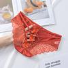 Pacote Combinado de Calcinhas Pretas Sexy de Renda Transparente para Mulheres, Cuecas Femininas Transparentes Vazadas de Alta Elasticidade