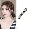 Pinza para Trenzar el Cabello de Princesa Perezosa para Mujeres, Pinza Lateral de Doble Capa para Flequillo y Cabello Fino, Pinza de Pato